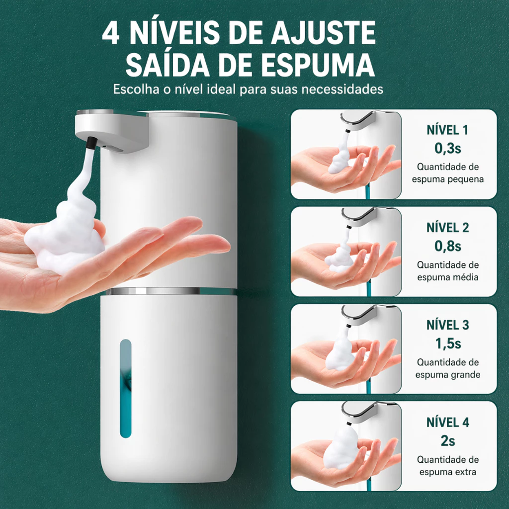 Saboneteira Dispenser Automático Sensor Infravermelho Para Sabonete Líquido — detalhe 1