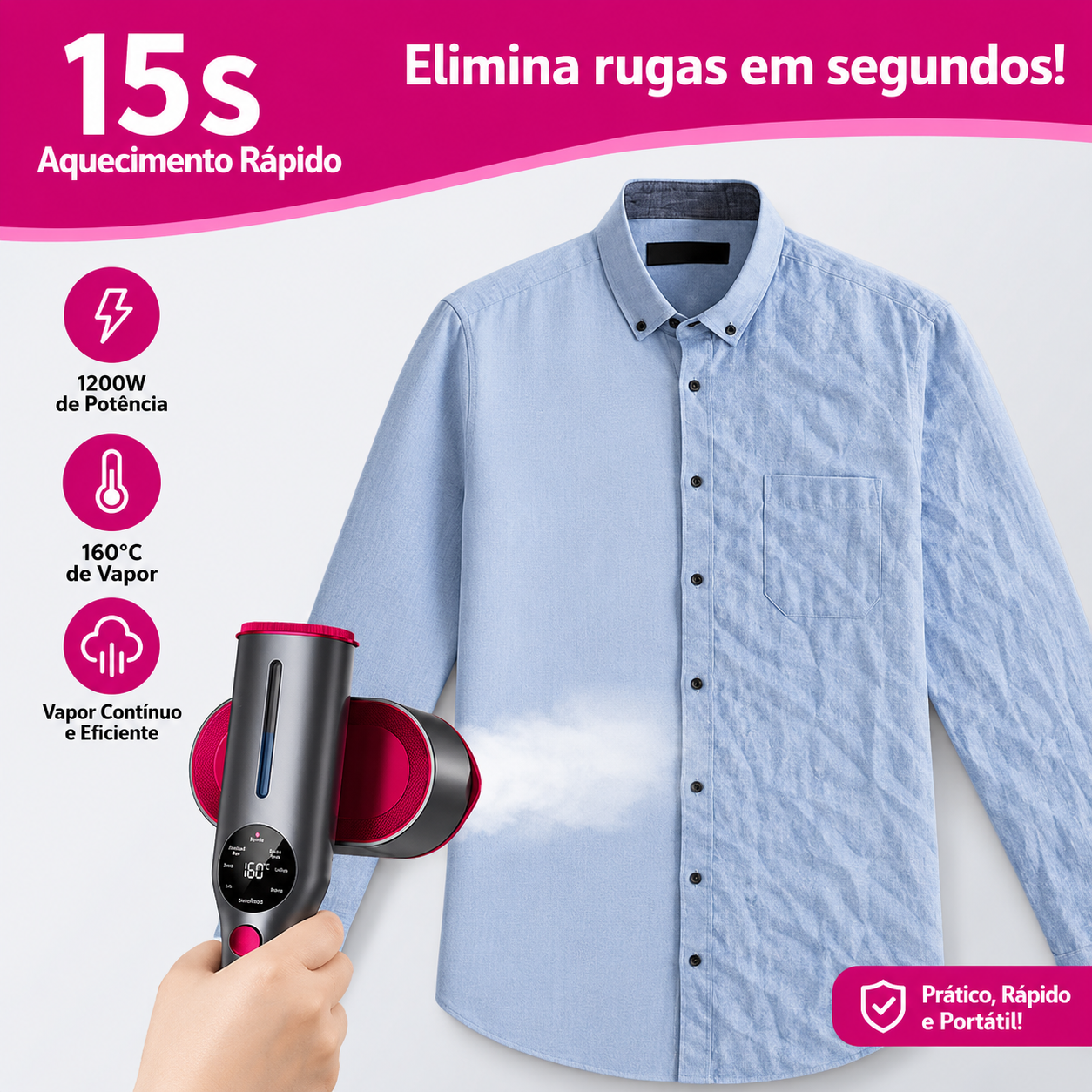 Dr Flash Vaporizador 2 Em 1 Para Roupas 1200w